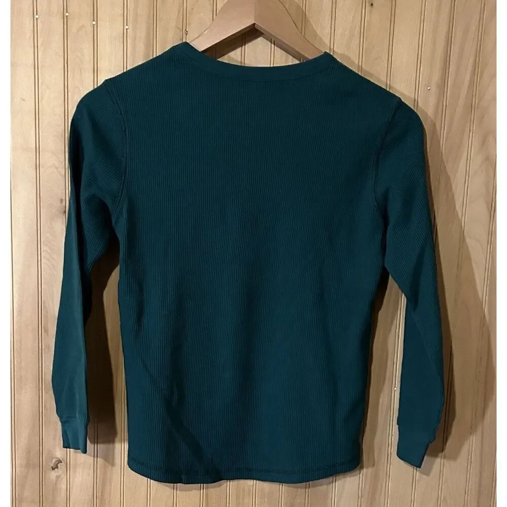 Old Navy Boys Size Large Long Sleeve Waffle Knit Tops Shirt Bear